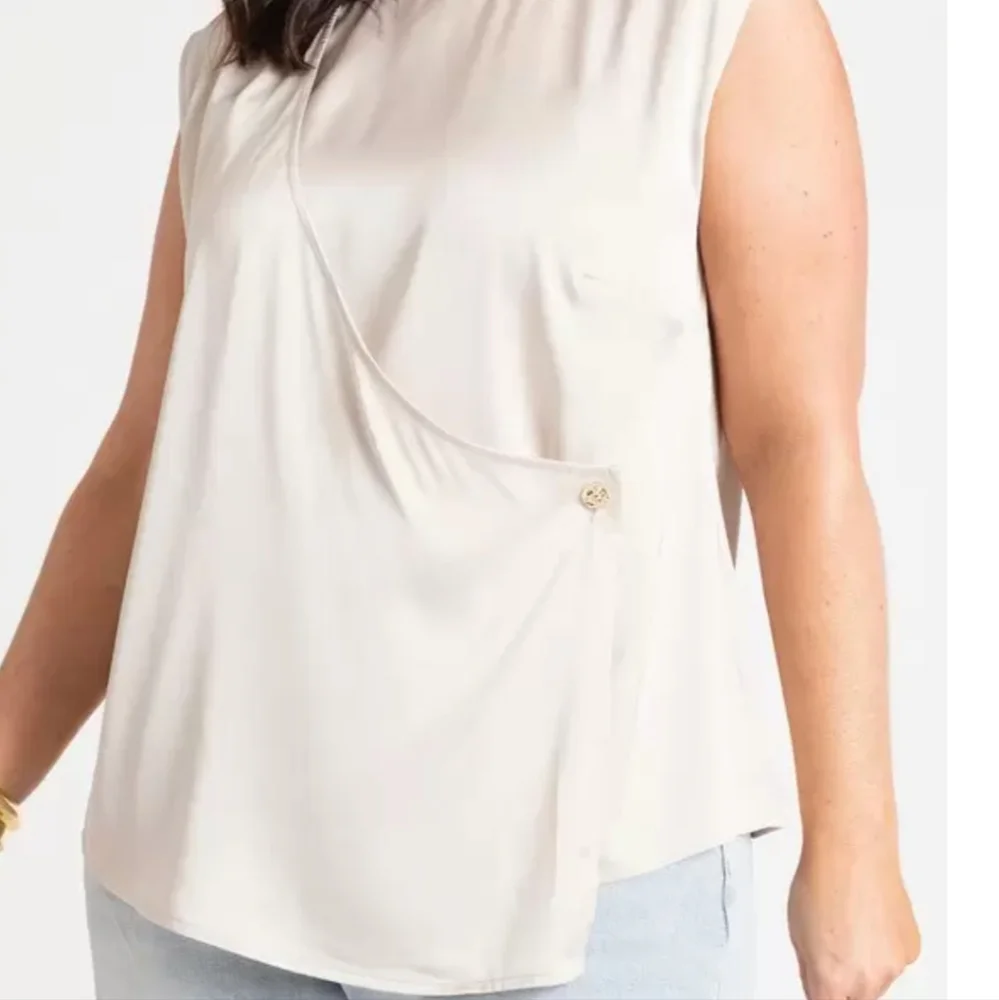 NWT, Eloquii draped blouse - Picture 5 of 5